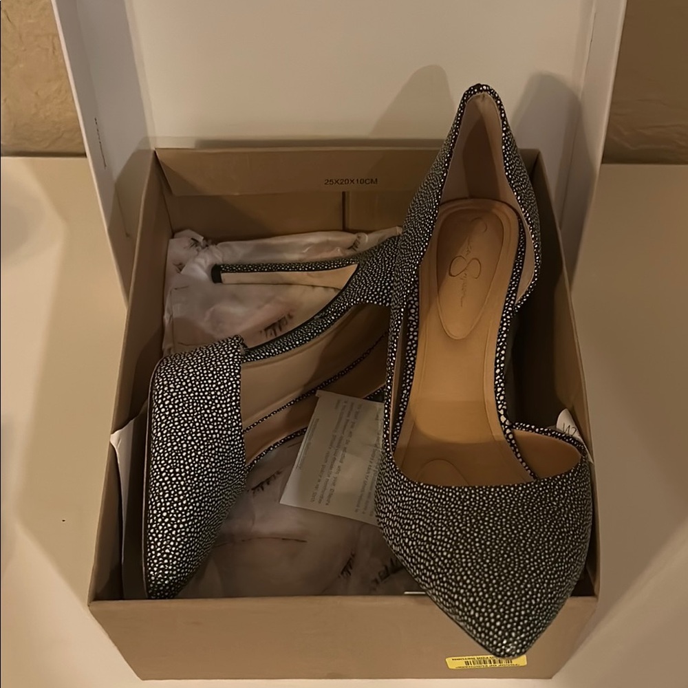 Elegant Black and White Women's Heels